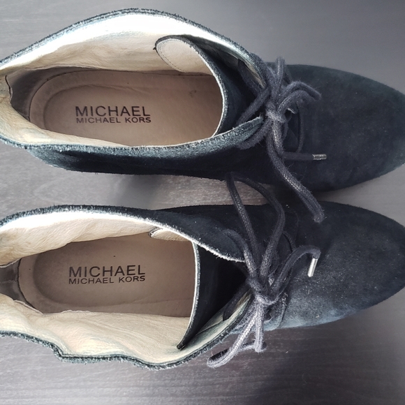 Michael Kors | Heeled Boot, Black Suede - Picture 8 of 8